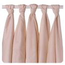 Beige Mullwindeln geknotet auf einem Stock